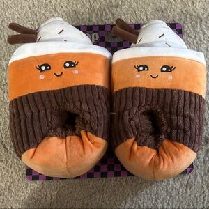 Pumpkin Spice Latte Slippers Womens Size 7/8 Unused